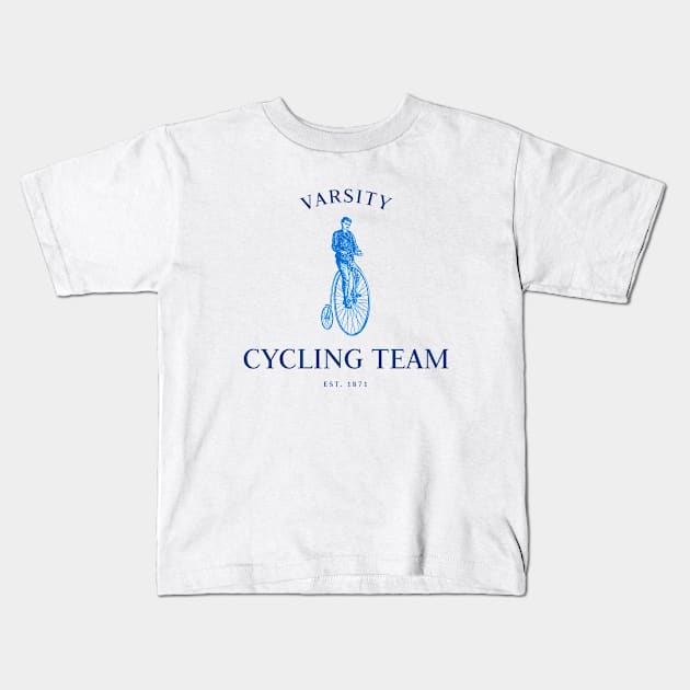 Varsity Cycling Team Kids T-Shirt by Tinman600